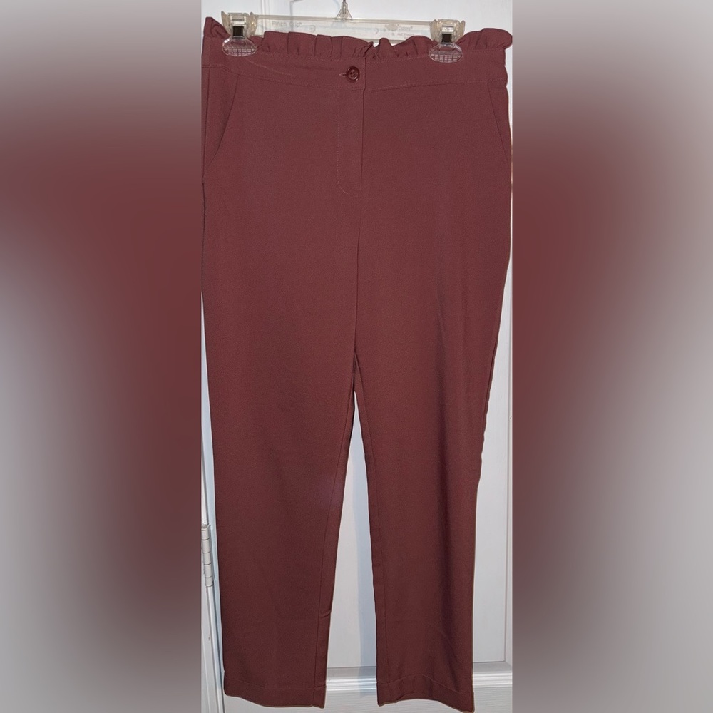 HAVE Mauve Paperbag Waist Pants Size M